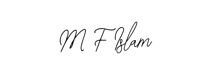 You should practise on your own different ways (Bearetta-2O07w) to write your name (M F Islam) in signature. don't let someone else do it for you. M F Islam signature style 12 images and pictures png