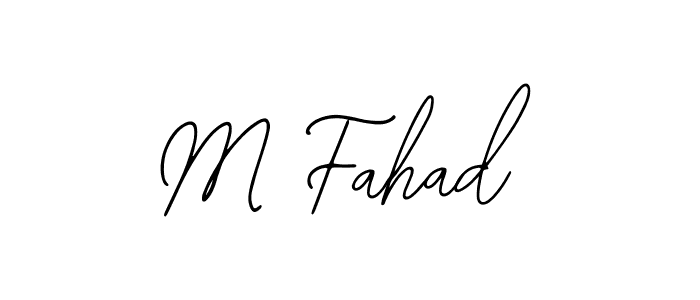 You should practise on your own different ways (Bearetta-2O07w) to write your name (M Fahad) in signature. don't let someone else do it for you. M Fahad signature style 12 images and pictures png