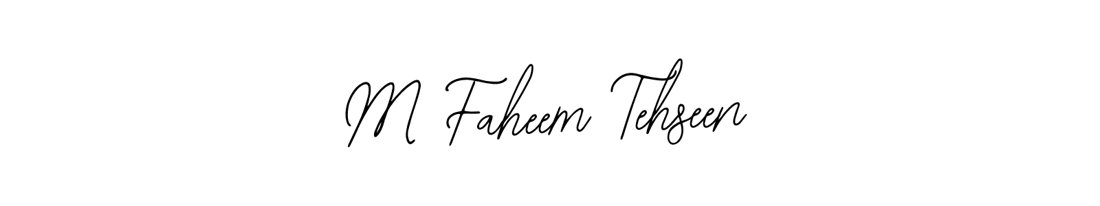 Create a beautiful signature design for name M Faheem Tehseen. With this signature (Bearetta-2O07w) fonts, you can make a handwritten signature for free. M Faheem Tehseen signature style 12 images and pictures png