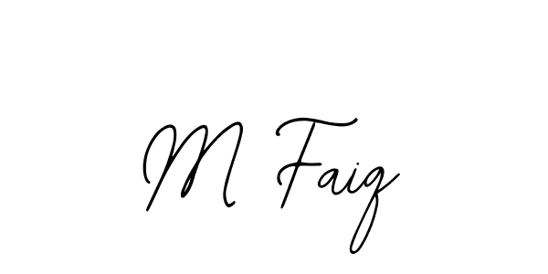 How to make M Faiq name signature. Use Bearetta-2O07w style for creating short signs online. This is the latest handwritten sign. M Faiq signature style 12 images and pictures png