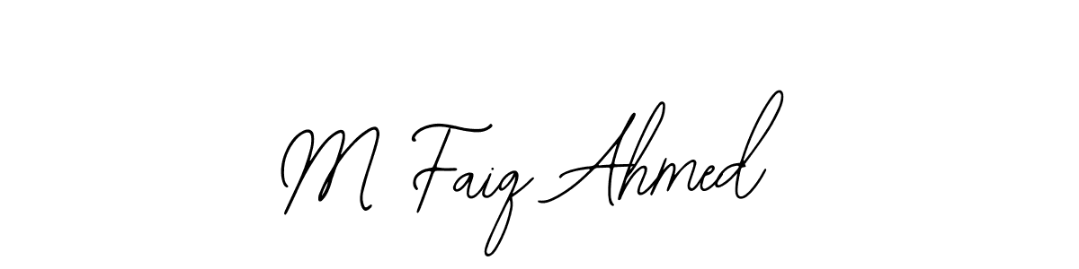 How to make M Faiq Ahmed name signature. Use Bearetta-2O07w style for creating short signs online. This is the latest handwritten sign. M Faiq Ahmed signature style 12 images and pictures png