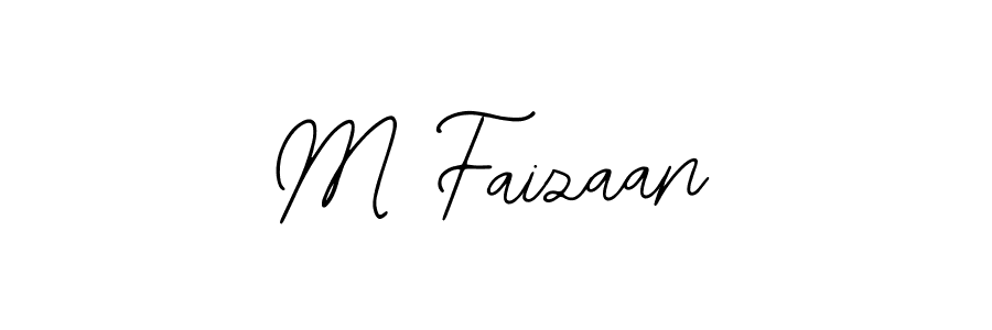 Create a beautiful signature design for name M Faizaan. With this signature (Bearetta-2O07w) fonts, you can make a handwritten signature for free. M Faizaan signature style 12 images and pictures png