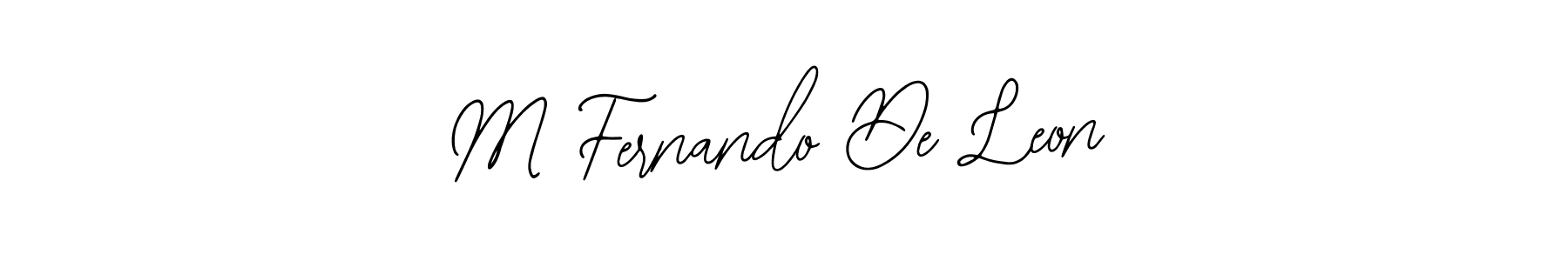 Also You can easily find your signature by using the search form. We will create M Fernando De Leon name handwritten signature images for you free of cost using Bearetta-2O07w sign style. M Fernando De Leon signature style 12 images and pictures png