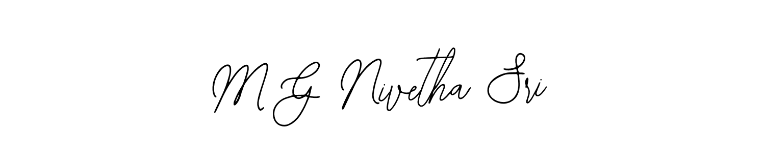 How to make M G Nivetha Sri signature? Bearetta-2O07w is a professional autograph style. Create handwritten signature for M G Nivetha Sri name. M G Nivetha Sri signature style 12 images and pictures png