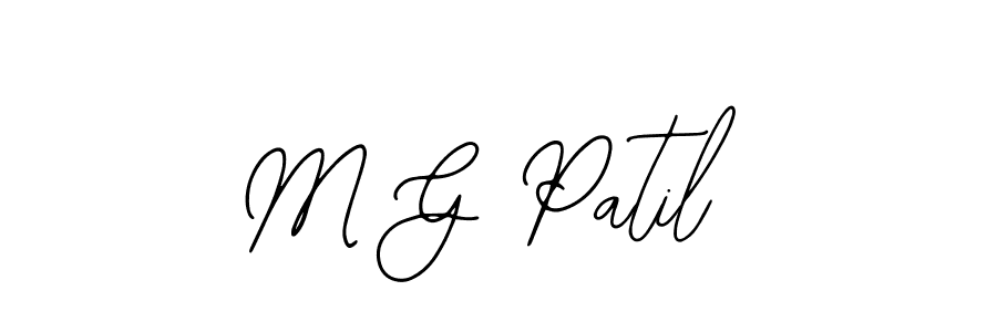 Design your own signature with our free online signature maker. With this signature software, you can create a handwritten (Bearetta-2O07w) signature for name M G Patil. M G Patil signature style 12 images and pictures png