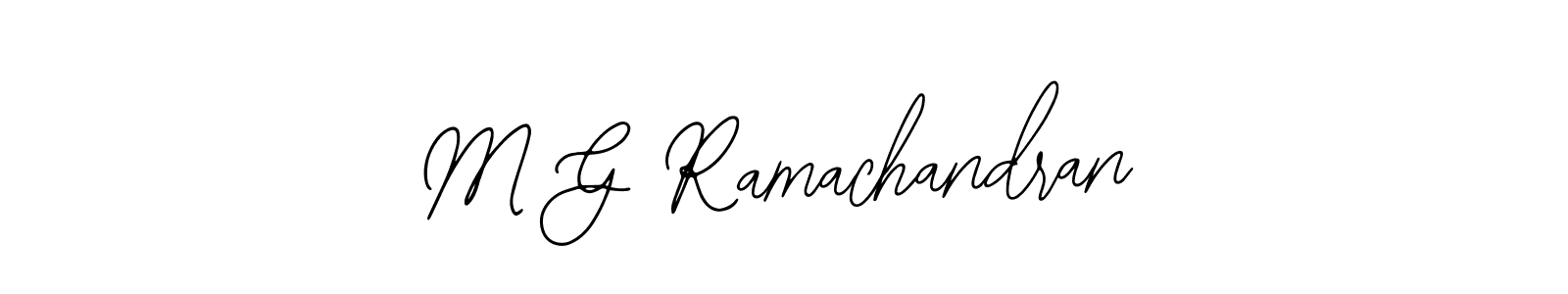 Design your own signature with our free online signature maker. With this signature software, you can create a handwritten (Bearetta-2O07w) signature for name M G Ramachandran. M G Ramachandran signature style 12 images and pictures png