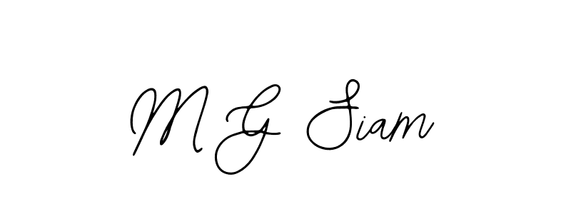 It looks lik you need a new signature style for name M G Siam. Design unique handwritten (Bearetta-2O07w) signature with our free signature maker in just a few clicks. M G Siam signature style 12 images and pictures png