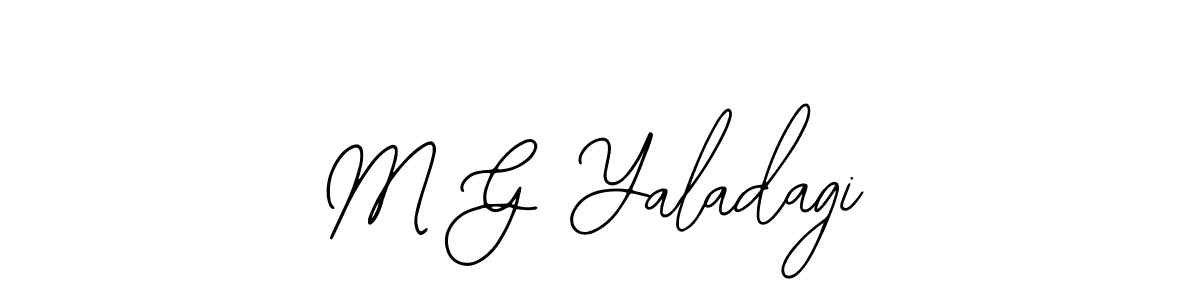Use a signature maker to create a handwritten signature online. With this signature software, you can design (Bearetta-2O07w) your own signature for name M G Yaladagi. M G Yaladagi signature style 12 images and pictures png