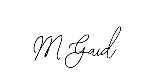 Use a signature maker to create a handwritten signature online. With this signature software, you can design (Bearetta-2O07w) your own signature for name M Gaid. M Gaid signature style 12 images and pictures png