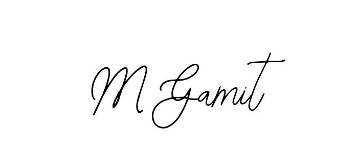 Also we have M Gamit name is the best signature style. Create professional handwritten signature collection using Bearetta-2O07w autograph style. M Gamit signature style 12 images and pictures png