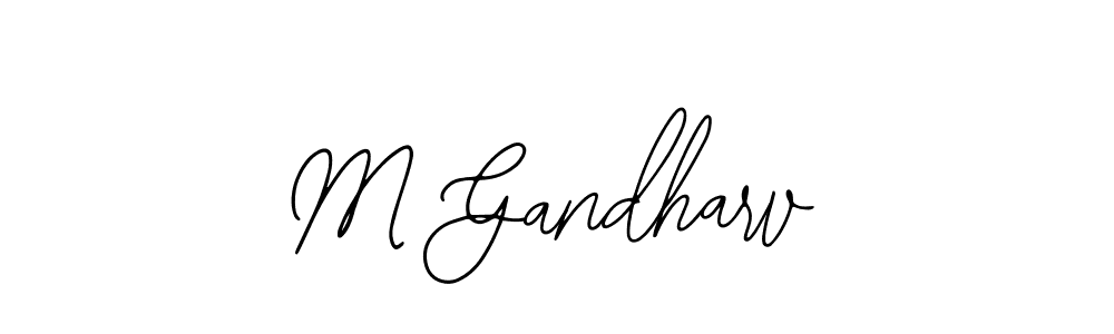 Bearetta-2O07w is a professional signature style that is perfect for those who want to add a touch of class to their signature. It is also a great choice for those who want to make their signature more unique. Get M Gandharv name to fancy signature for free. M Gandharv signature style 12 images and pictures png