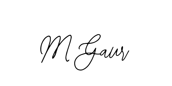 How to make M Gaur name signature. Use Bearetta-2O07w style for creating short signs online. This is the latest handwritten sign. M Gaur signature style 12 images and pictures png