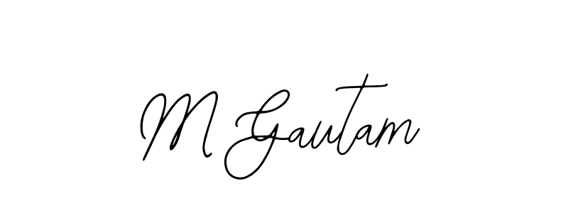 Design your own signature with our free online signature maker. With this signature software, you can create a handwritten (Bearetta-2O07w) signature for name M Gautam. M Gautam signature style 12 images and pictures png