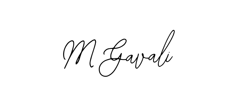 Design your own signature with our free online signature maker. With this signature software, you can create a handwritten (Bearetta-2O07w) signature for name M Gavali. M Gavali signature style 12 images and pictures png