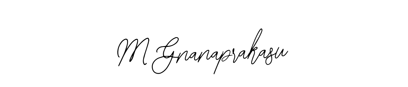 Use a signature maker to create a handwritten signature online. With this signature software, you can design (Bearetta-2O07w) your own signature for name M Gnanaprakasu. M Gnanaprakasu signature style 12 images and pictures png