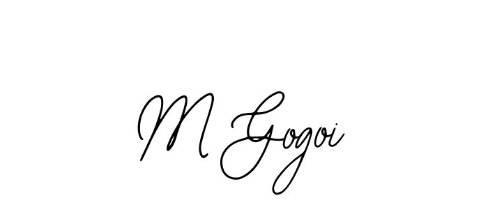 Design your own signature with our free online signature maker. With this signature software, you can create a handwritten (Bearetta-2O07w) signature for name M Gogoi. M Gogoi signature style 12 images and pictures png