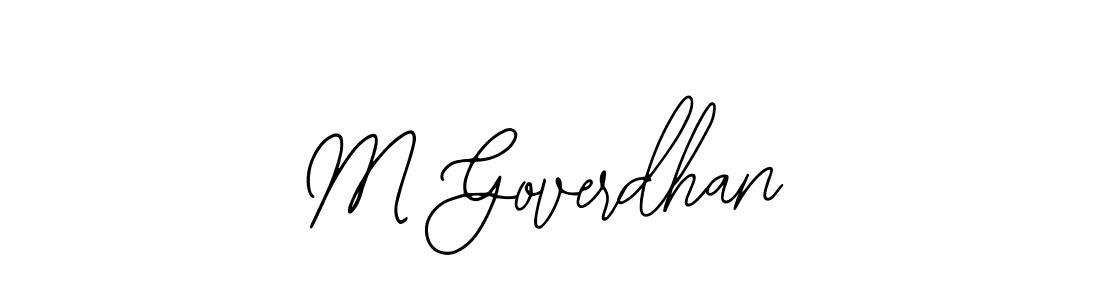 Similarly Bearetta-2O07w is the best handwritten signature design. Signature creator online .You can use it as an online autograph creator for name M Goverdhan. M Goverdhan signature style 12 images and pictures png