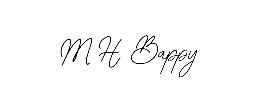 Create a beautiful signature design for name M H Bappy. With this signature (Bearetta-2O07w) fonts, you can make a handwritten signature for free. M H Bappy signature style 12 images and pictures png