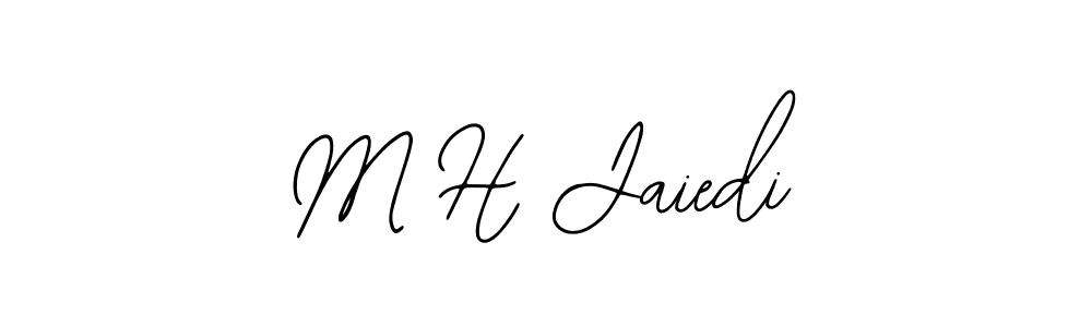 The best way (Bearetta-2O07w) to make a short signature is to pick only two or three words in your name. The name M H Jaiedi include a total of six letters. For converting this name. M H Jaiedi signature style 12 images and pictures png