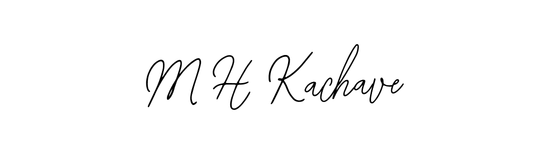 if you are searching for the best signature style for your name M H Kachave. so please give up your signature search. here we have designed multiple signature styles  using Bearetta-2O07w. M H Kachave signature style 12 images and pictures png