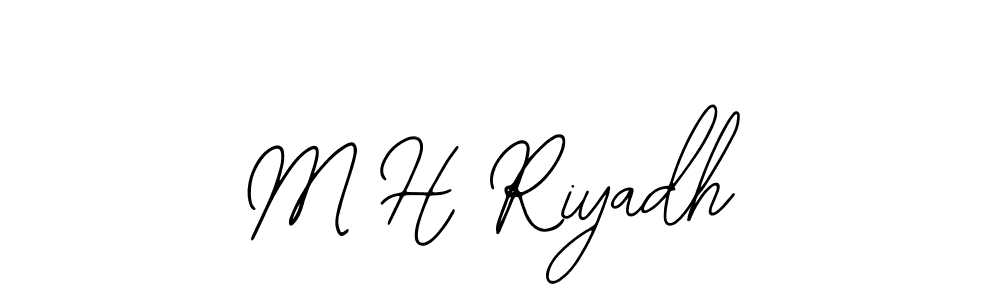 Create a beautiful signature design for name M H Riyadh. With this signature (Bearetta-2O07w) fonts, you can make a handwritten signature for free. M H Riyadh signature style 12 images and pictures png