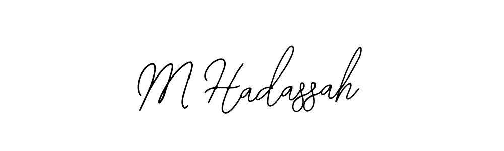 Also You can easily find your signature by using the search form. We will create M Hadassah name handwritten signature images for you free of cost using Bearetta-2O07w sign style. M Hadassah signature style 12 images and pictures png