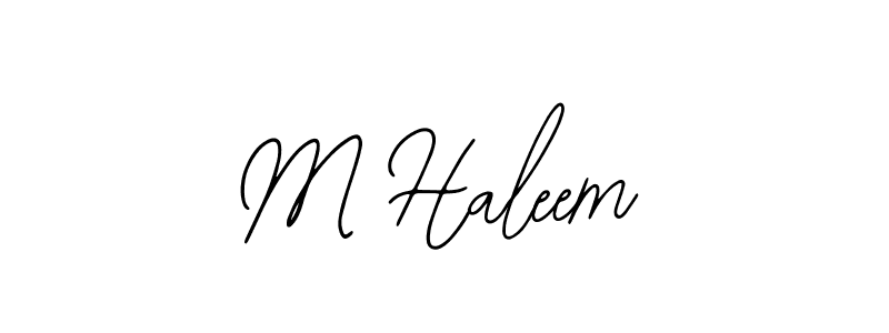 Create a beautiful signature design for name M Haleem. With this signature (Bearetta-2O07w) fonts, you can make a handwritten signature for free. M Haleem signature style 12 images and pictures png