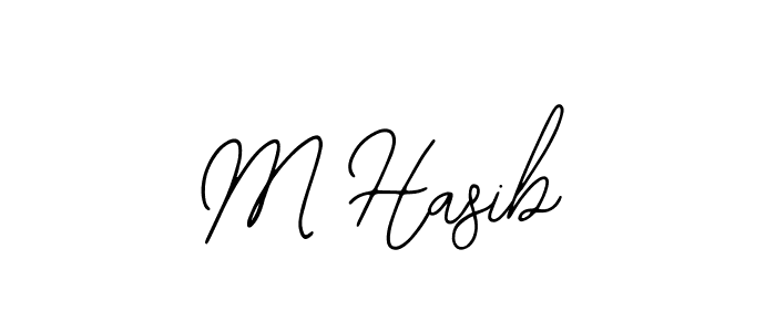 Use a signature maker to create a handwritten signature online. With this signature software, you can design (Bearetta-2O07w) your own signature for name M Hasib. M Hasib signature style 12 images and pictures png