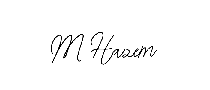 Make a beautiful signature design for name M Hazem. With this signature (Bearetta-2O07w) style, you can create a handwritten signature for free. M Hazem signature style 12 images and pictures png