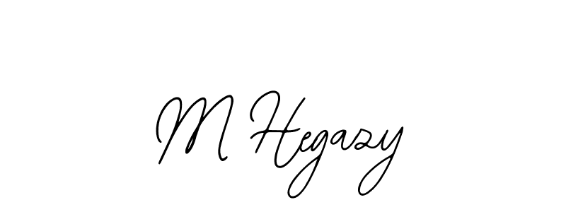 How to make M Hegazy name signature. Use Bearetta-2O07w style for creating short signs online. This is the latest handwritten sign. M Hegazy signature style 12 images and pictures png