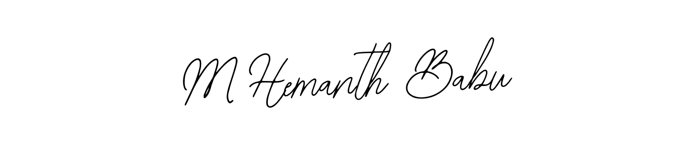 Also we have M Hemanth Babu name is the best signature style. Create professional handwritten signature collection using Bearetta-2O07w autograph style. M Hemanth Babu signature style 12 images and pictures png