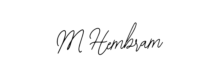 Also You can easily find your signature by using the search form. We will create M Hembram name handwritten signature images for you free of cost using Bearetta-2O07w sign style. M Hembram signature style 12 images and pictures png