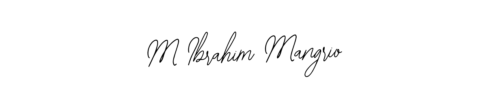 This is the best signature style for the M Ibrahim Mangrio name. Also you like these signature font (Bearetta-2O07w). Mix name signature. M Ibrahim Mangrio signature style 12 images and pictures png