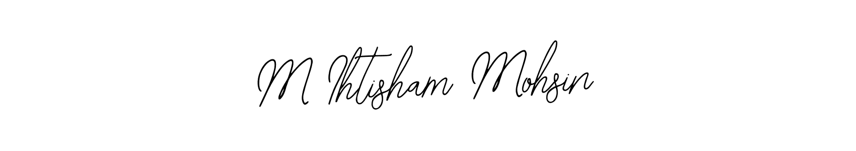 The best way (Bearetta-2O07w) to make a short signature is to pick only two or three words in your name. The name M Ihtisham Mohsin include a total of six letters. For converting this name. M Ihtisham Mohsin signature style 12 images and pictures png