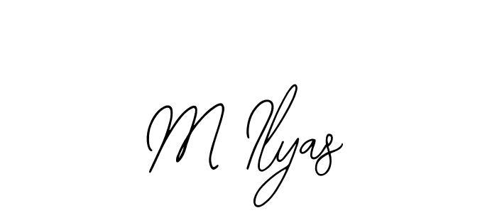 How to make M Ilyas name signature. Use Bearetta-2O07w style for creating short signs online. This is the latest handwritten sign. M Ilyas signature style 12 images and pictures png