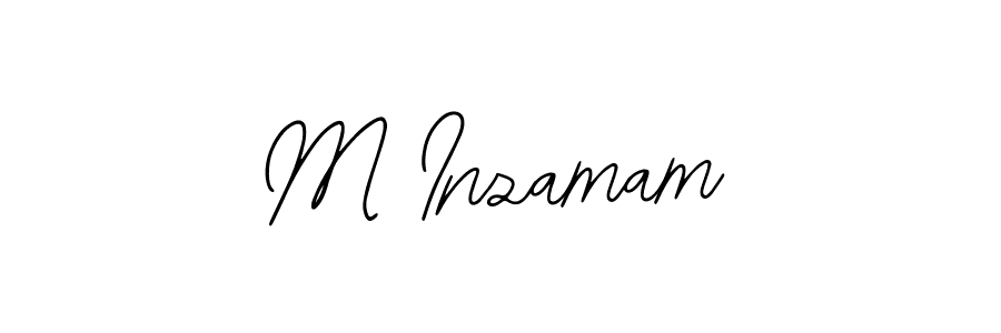 Bearetta-2O07w is a professional signature style that is perfect for those who want to add a touch of class to their signature. It is also a great choice for those who want to make their signature more unique. Get M Inzamam name to fancy signature for free. M Inzamam signature style 12 images and pictures png