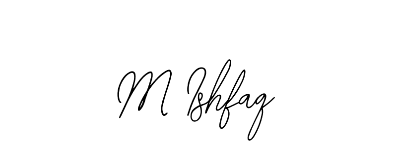 The best way (Bearetta-2O07w) to make a short signature is to pick only two or three words in your name. The name M Ishfaq include a total of six letters. For converting this name. M Ishfaq signature style 12 images and pictures png