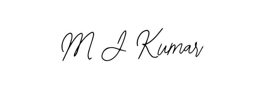 You should practise on your own different ways (Bearetta-2O07w) to write your name (M J Kumar) in signature. don't let someone else do it for you. M J Kumar signature style 12 images and pictures png