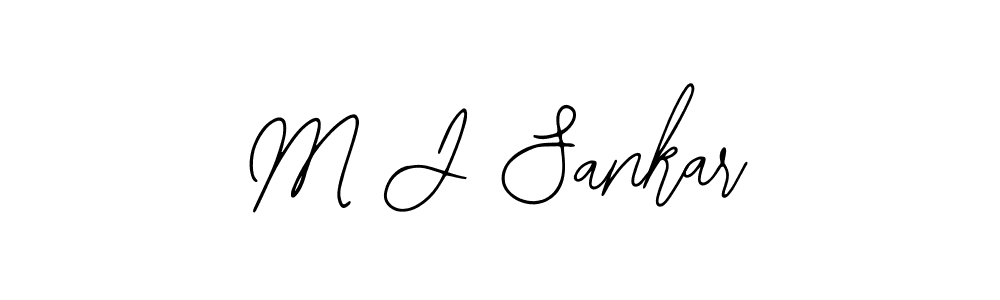 Bearetta-2O07w is a professional signature style that is perfect for those who want to add a touch of class to their signature. It is also a great choice for those who want to make their signature more unique. Get M J Sankar name to fancy signature for free. M J Sankar signature style 12 images and pictures png