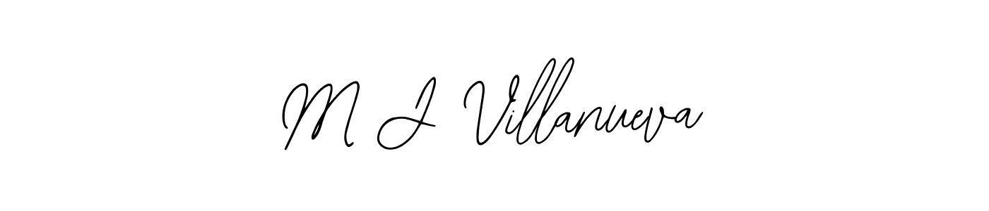 The best way (Bearetta-2O07w) to make a short signature is to pick only two or three words in your name. The name M J Villanueva include a total of six letters. For converting this name. M J Villanueva signature style 12 images and pictures png