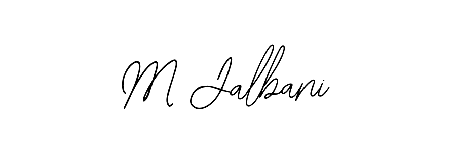 The best way (Bearetta-2O07w) to make a short signature is to pick only two or three words in your name. The name M Jalbani include a total of six letters. For converting this name. M Jalbani signature style 12 images and pictures png