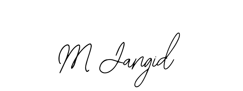 Use a signature maker to create a handwritten signature online. With this signature software, you can design (Bearetta-2O07w) your own signature for name M Jangid. M Jangid signature style 12 images and pictures png