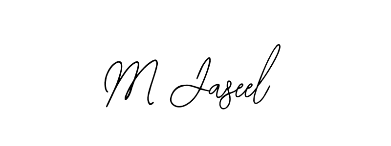 Use a signature maker to create a handwritten signature online. With this signature software, you can design (Bearetta-2O07w) your own signature for name M Jaseel. M Jaseel signature style 12 images and pictures png