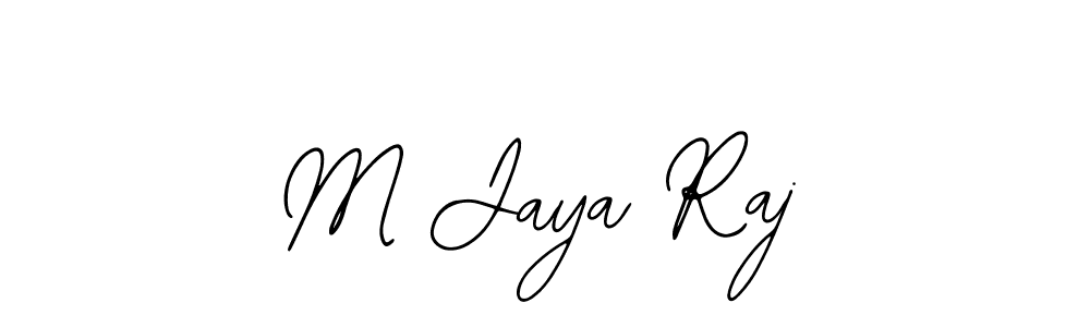 Design your own signature with our free online signature maker. With this signature software, you can create a handwritten (Bearetta-2O07w) signature for name M Jaya Raj. M Jaya Raj signature style 12 images and pictures png