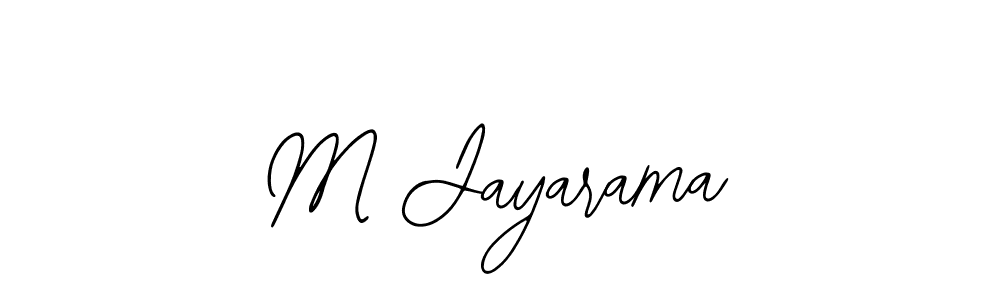 Design your own signature with our free online signature maker. With this signature software, you can create a handwritten (Bearetta-2O07w) signature for name M Jayarama. M Jayarama signature style 12 images and pictures png