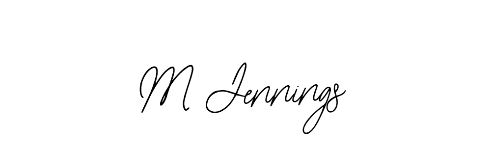 M Jennings stylish signature style. Best Handwritten Sign (Bearetta-2O07w) for my name. Handwritten Signature Collection Ideas for my name M Jennings. M Jennings signature style 12 images and pictures png