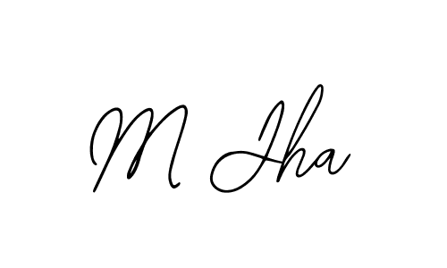 How to make M Jha signature? Bearetta-2O07w is a professional autograph style. Create handwritten signature for M Jha name. M Jha signature style 12 images and pictures png