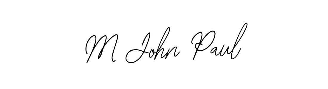 Use a signature maker to create a handwritten signature online. With this signature software, you can design (Bearetta-2O07w) your own signature for name M John Paul. M John Paul signature style 12 images and pictures png