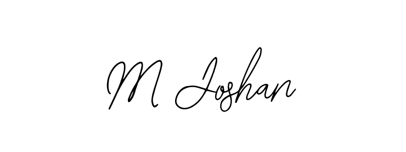 Use a signature maker to create a handwritten signature online. With this signature software, you can design (Bearetta-2O07w) your own signature for name M Joshan. M Joshan signature style 12 images and pictures png