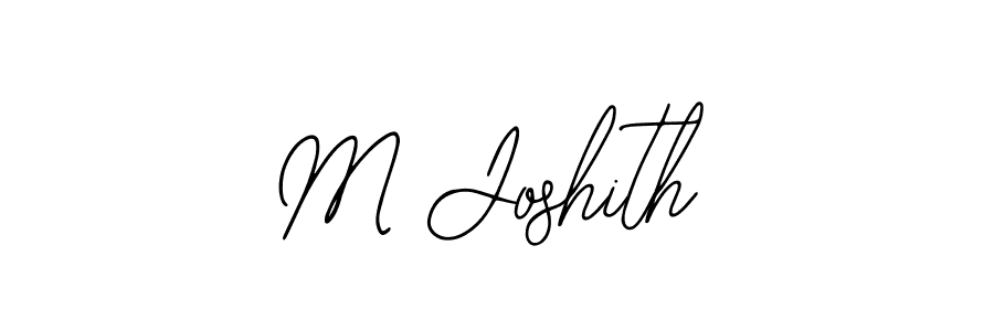 Use a signature maker to create a handwritten signature online. With this signature software, you can design (Bearetta-2O07w) your own signature for name M Joshith. M Joshith signature style 12 images and pictures png